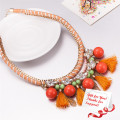 Orange Wedding and Evening Dress Accessories Jewelry Tassel Necklace Gifts